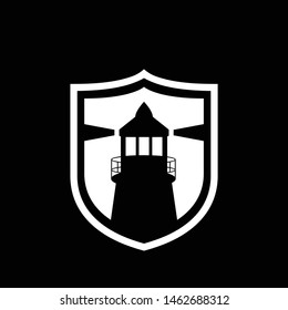 Lighthouse Logo Design. Various lighthouse emblems vector illustration.