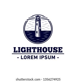 Lighthouse logo design. Vector and illustration.