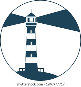 Lighthouse logo design. Vector illustration