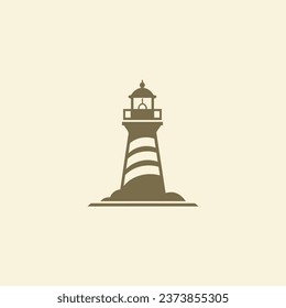 Lighthouse logo design vector illustration