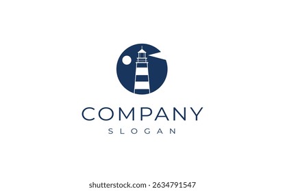 lighthouse logo design vector illustration