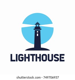 Lighthouse Logo Design. Vector Illustration