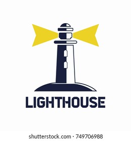 lighthouse logo design. Vector illustration