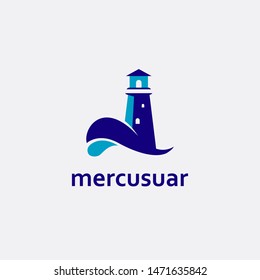 lighthouse Logo design vector template