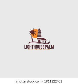 Lighthouse logo design vector template