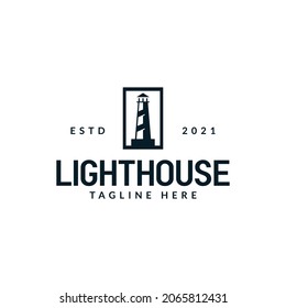 lighthouse logo design vector. logo template
