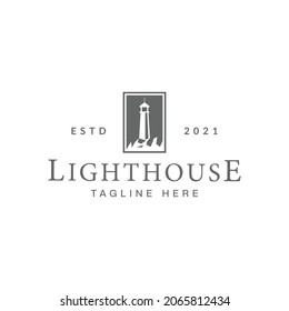 lighthouse logo design vector. logo template