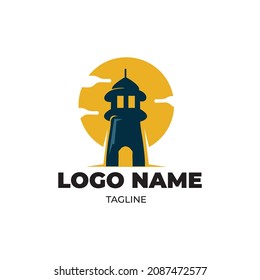 lighthouse logo design and you can edit it with your company name and tagline