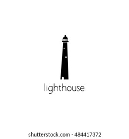 lighthouse logo graphic design concept. Editable lighthouse element, can be used as logotype, icon, template in web and print 