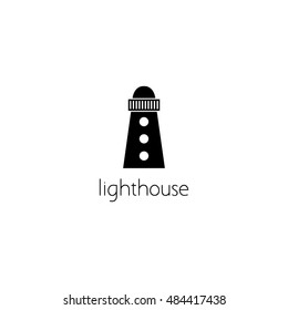 lighthouse logo graphic design concept. Editable lighthouse element, can be used as logotype, icon, template in web and print 