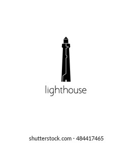 lighthouse logo graphic design concept. Editable lighthouse element, can be used as logotype, icon, template in web and print 