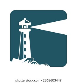 Lighthouse logo icon design illustration