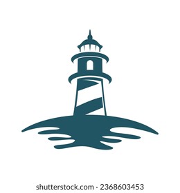 Lighthouse logo icon design illustration