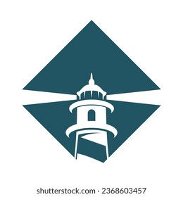 Lighthouse logo icon design illustration