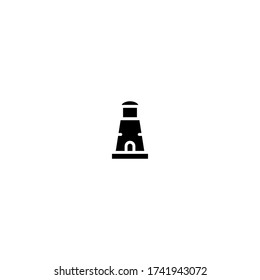 lighthouse logo icon design with simple line art style