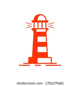 Lighthouse logo. Icon design. Template elements