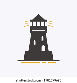 Lighthouse logo. Icon design. Template elements