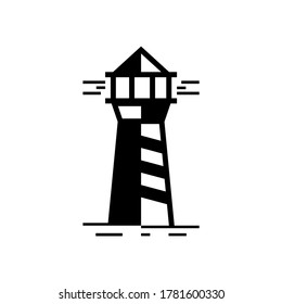 Lighthouse logo. Icon design. Template elements