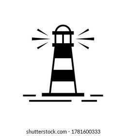 Lighthouse logo. Icon design. Template elements