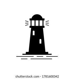Lighthouse logo. Icon design. Template elements