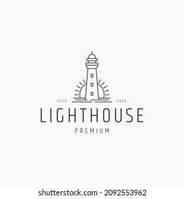 Lighthouse logo icon design template