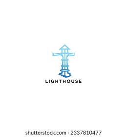 Lighthouse logo icon design template
