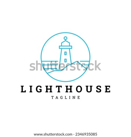Lighthouse logo icon design template