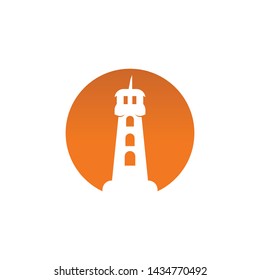 lighthouse logo icon design vector template