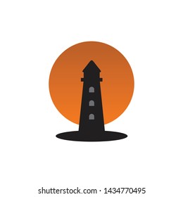lighthouse logo icon design vector template