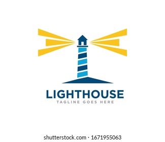 Lighthouse Logo Icon Design Vector