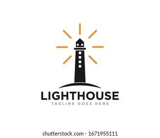 Lighthouse Logo Icon Design Vector