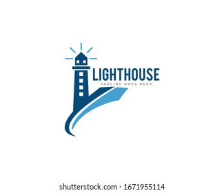 Lighthouse Logo Icon Design Vector