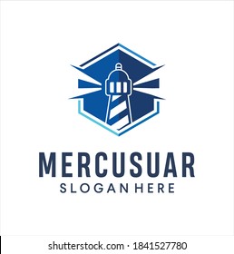 Lighthouse logo icon Design Vector Illustration. Beacon logo design template. Light houses and ocean waves. Coastal beach logo design template.