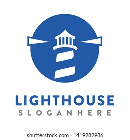 lighthouse logo, icon and illustration