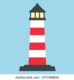 Lighthouse logo icon sign Geometric design