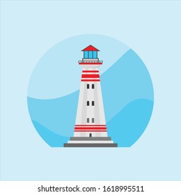Lighthouse Logo, lighthouse icon in trendy design style.