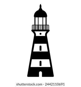 Lighthouse logo icon. vector illustration