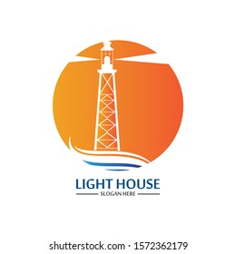Lighthouse logo icon vector template