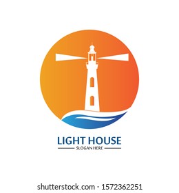 Lighthouse logo icon vector template
