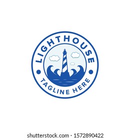 Lighthouse logo icon vector template
