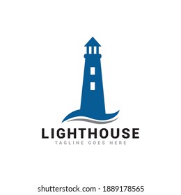 Lighthouse logo icon vector template.