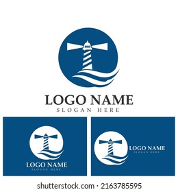 lighthouse logo icon vector template