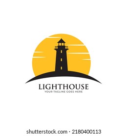 lighthouse logo icon vector template.