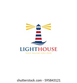 lighthouse logo icon vector template