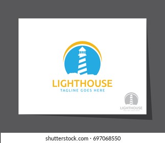 lighthouse logo icon vector template