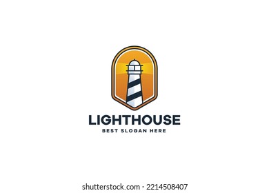 Lighthouse Logo Illustration Vector Template