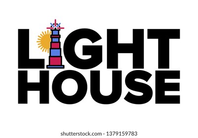 Lighthouse logo letter