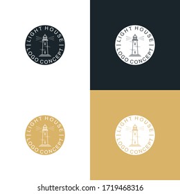 Lighthouse logo line art vector illustration design, minimalist lighthouse logo. Suitable for your design need, logo, illustration, animation, etc.