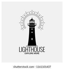 lighthouse logo on white background