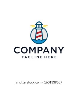 the lighthouse logo shape with several colors
